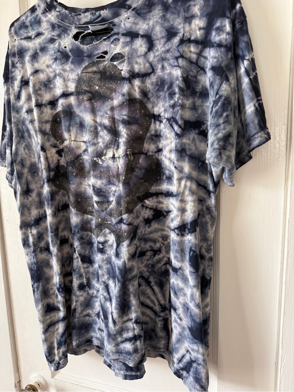 Anvil Black and White Tie-Dye Graphic Short Sleeve Tee - Picture 2 of 9